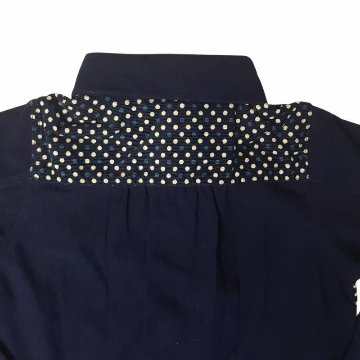 Tappet (タペット) 「ドット柄×無地切替コーデュロイシャツ」(100-130cm) 【メール便送料無料】の画像