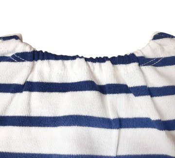 hakka baby「ワンポイントボーダー長袖Tシャツ」(80-90cm） 【メール便送料無料】の画像