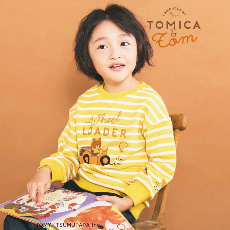 SLAP SLIP(スラップスリップ) 「TOMICA & TOM コラボボーダー柄トレーナー」(80-120cm) 【メール便送料198円対応】の画像
