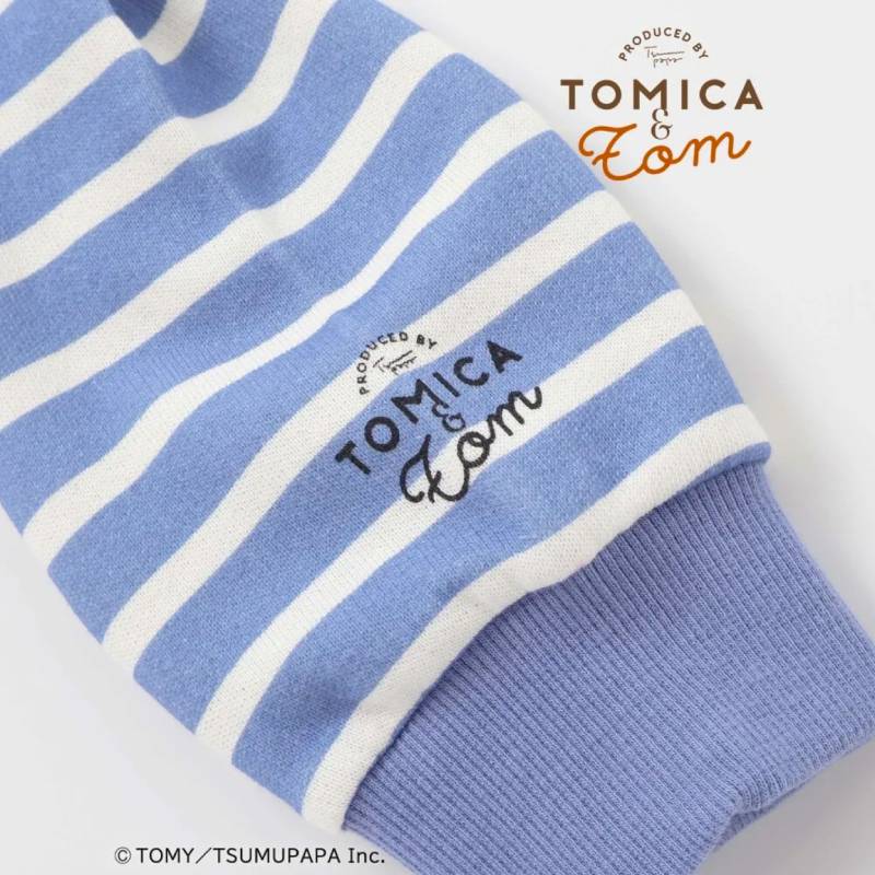 SLAP SLIP(スラップスリップ) 「TOMICA & TOM コラボボーダー柄トレーナー」(80-120cm) 【メール便送料198円対応】の画像
