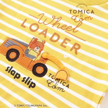 SLAP SLIP(スラップスリップ) 「TOMICA & TOM コラボボーダー柄トレーナー」(80-120cm) 【メール便送料198円対応】の画像