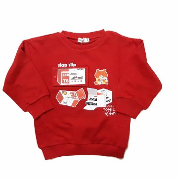 SLAP SLIP(スラップスリップ) 「TOMICA & TOM コラボトミカBOXプリントトレーナー」(80-120cm) 【メール便送料198円対応】の画像