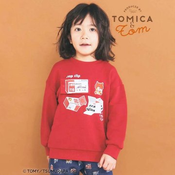 SLAP SLIP(スラップスリップ) 「TOMICA & TOM コラボトミカBOXプリントトレーナー」(80-120cm) 【メール便送料198円対応】の画像