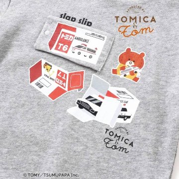 SLAP SLIP(スラップスリップ) 「TOMICA & TOM コラボトミカBOXプリントトレーナー」(80-120cm) 【メール便送料198円対応】の画像