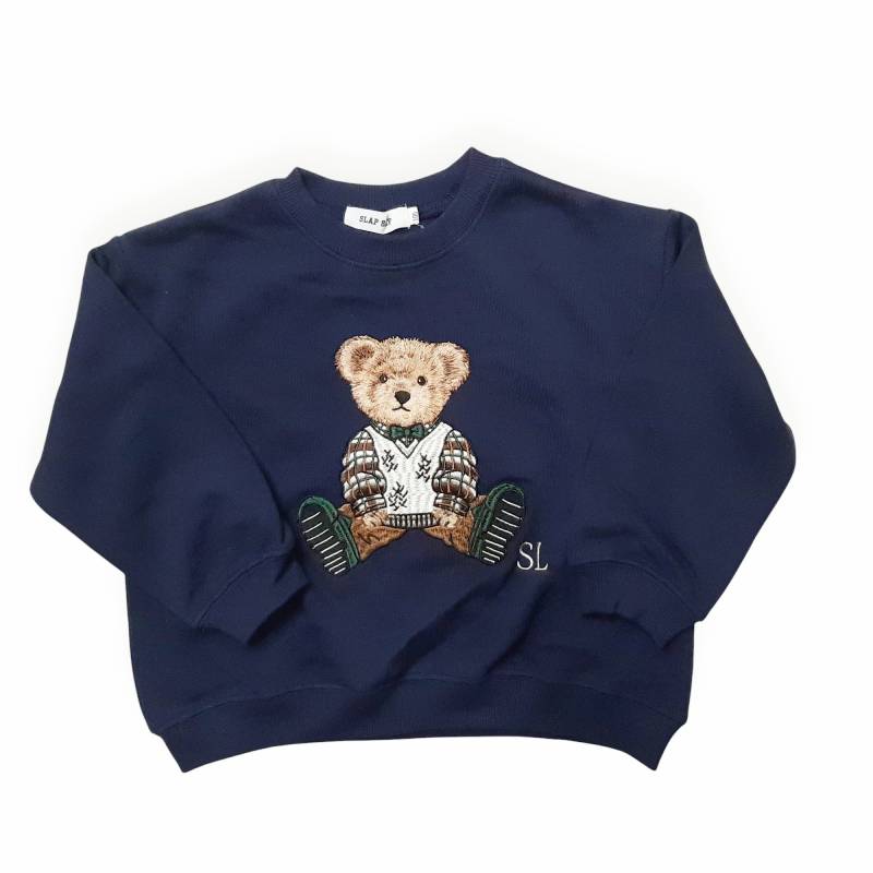 SLAP SLIP(スラップスリップ) 「くま刺繍トレーナー」(80-130cm) 【メール便送料198円対応】の画像