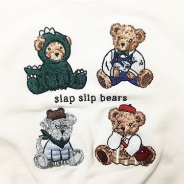 SLAP SLIP(スラップスリップ) 「くま刺繍トレーナー」(80-130cm) 【メール便送料198円対応】の画像
