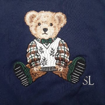 SLAP SLIP(スラップスリップ) 「くま刺繍トレーナー」(80-130cm) 【メール便送料198円対応】の画像