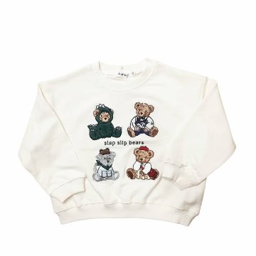 SLAP SLIP(スラップスリップ) 「くま刺繍トレーナー」(80-130cm) 【メール便送料198円対応】の画像