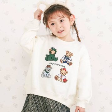 SLAP SLIP(スラップスリップ) 「くま刺繍トレーナー」(80-130cm) 【メール便送料198円対応】の画像