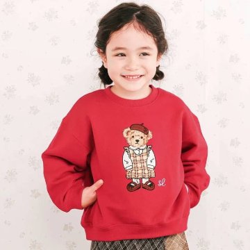 SLAP SLIP(スラップスリップ) 「くま刺繍トレーナー」(80-130cm) 【メール便送料198円対応】の画像