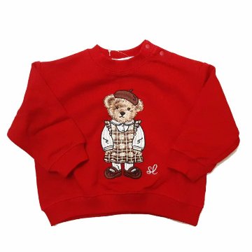 SLAP SLIP(スラップスリップ) 「くま刺繍トレーナー」(80-130cm) 【メール便送料198円対応】の画像