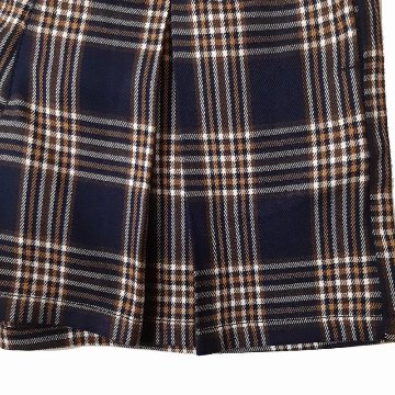 L.COPECK（エルコペック）「ボックスプリーツ チェック柄ハートボタンキュロット」(100-140cm) 【メール便送料198円対応可】の画像