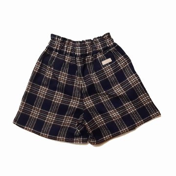 L.COPECK（エルコペック）「ボックスプリーツ チェック柄ハートボタンキュロット」(100-140cm) 【メール便送料198円対応可】の画像