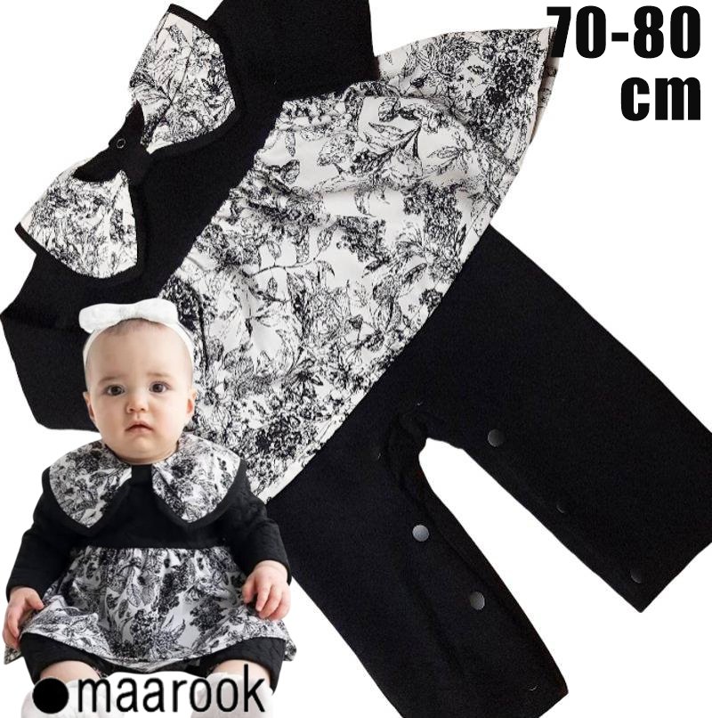 maarook「ノスタルジックボタニカルプリント ロンパース」(70-80cm) 【送料無料】の画像