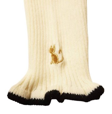 nino 「配色ラインフリル コットンリブニット」 (80-150cm)【メール便送料無料】の画像