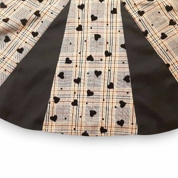 nino「先染チェック地ハートフロッキージャンパースカート」(90-150cm) の画像