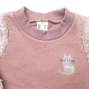 nino「袖シャギープルオーバー」(100-140cm) 【メール便送料無料】の画像