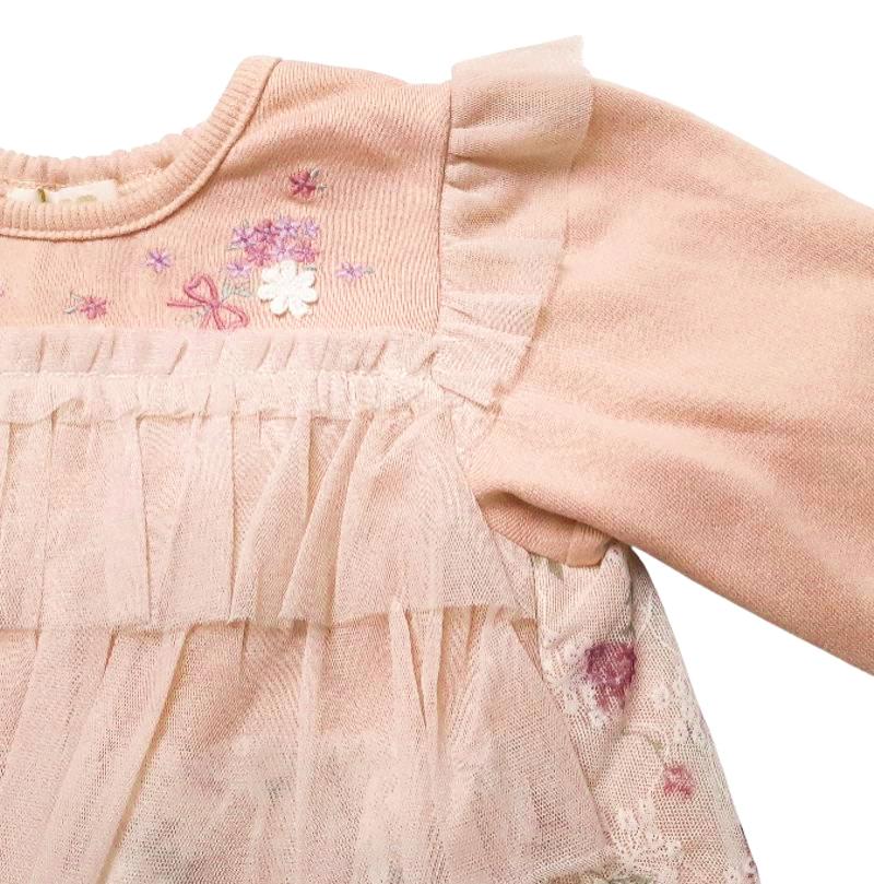 Souris (スーリー)「チュールフリル付き裏毛カットソープルオーバー」（80-120cm） 【メール便送料無料商品】の画像