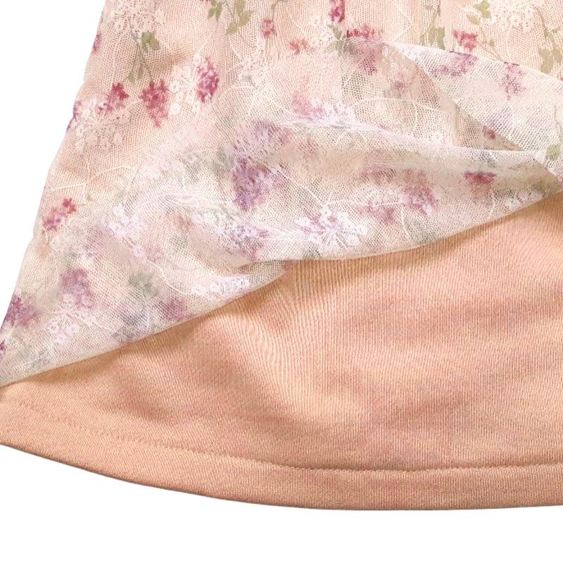 Souris (スーリー)「チュールフリル付き裏毛カットソープルオーバー」（80-120cm） 【メール便送料無料商品】の画像