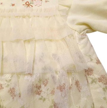 Souris (スーリー)「チュールフリル付き裏毛カットソープルオーバー」（80-120cm） 【メール便送料無料商品】の画像