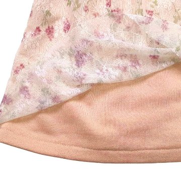 Souris (スーリー)「チュールフリル付き裏毛カットソープルオーバー」（80-120cm） 【メール便送料無料商品】の画像