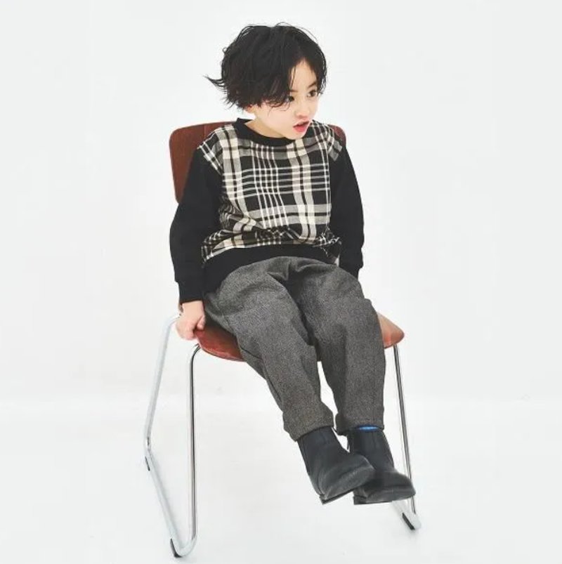 maarook 「タータンチェック 裏毛トレーナー」 (90-160cm)  サイズによりメール便可の画像