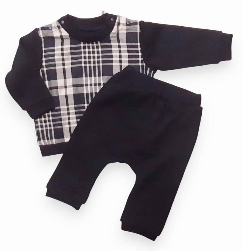 maarook「タータンチェック裏毛トレーナー＆パンツ ベビーセット」(80-90cm)   【メール便送料無料】の画像