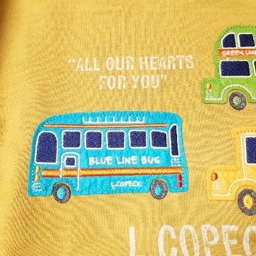 L.COPECK（エルコペック）「バスアップリケ裏毛トレーナー」(80-130cm) 【メール便送料198円対応可】の画像