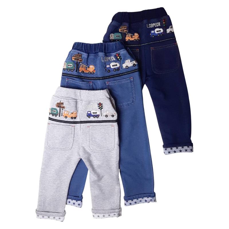 L.COPECK（エルコペック）「働く車 刺繍 裏毛カットソーパンツ」(80-120cm)  【メール便送料198円対応可】の画像