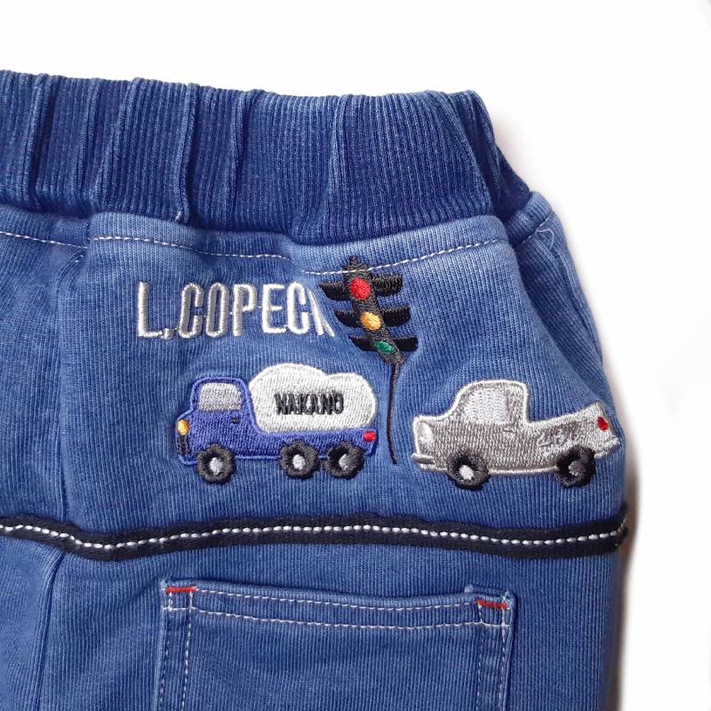 L.COPECK（エルコペック）「働く車 刺繍 裏毛カットソーパンツ」(80-120cm)  【メール便送料198円対応可】の画像