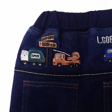 L.COPECK（エルコペック）「働く車 刺繍 裏毛カットソーパンツ」(80-120cm)  【メール便送料198円対応可】の画像