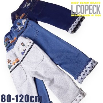 L.COPECK（エルコペック）「働く車 刺繍 裏毛カットソーパンツ」(80-120cm)  【メール便送料198円対応可】の画像