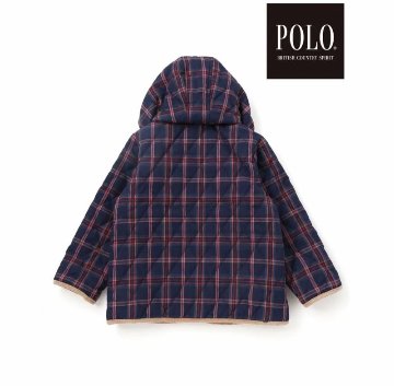 SLAP SLIP(スラップスリップ) 「【POLO BCSコラボ】フード付きチェックキルティングジャケット」(90-130cm) の画像