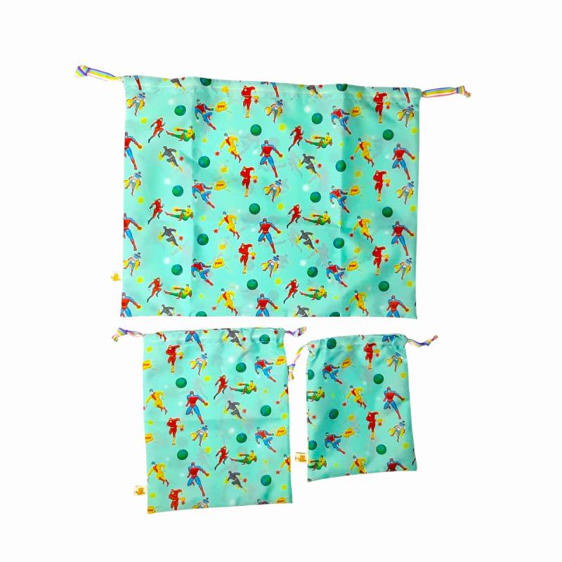 fafa 「CAMILLA ヒーロー柄 巾着袋３点セット」 メール便送料198円対応可の画像