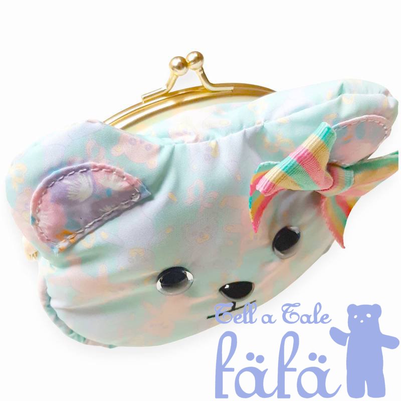 fafa「HONEY-ROSE　クマちゃんフェイスがま口型ポーチ」（F)の画像