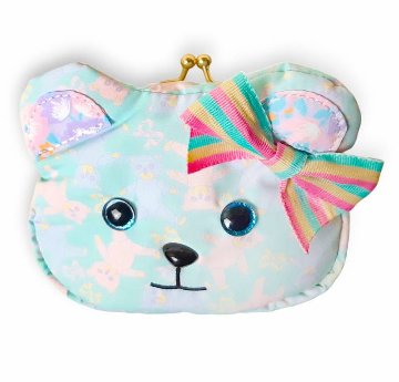 fafa「HONEY-ROSE　クマちゃんフェイスがま口型ポーチ」（F)の画像