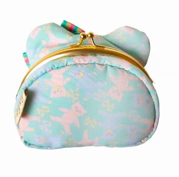 fafa「HONEY-ROSE　クマちゃんフェイスがま口型ポーチ」（F)の画像