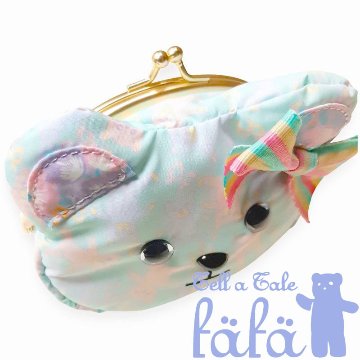 fafa「HONEY-ROSE　クマちゃんフェイスがま口型ポーチ」（F)の画像