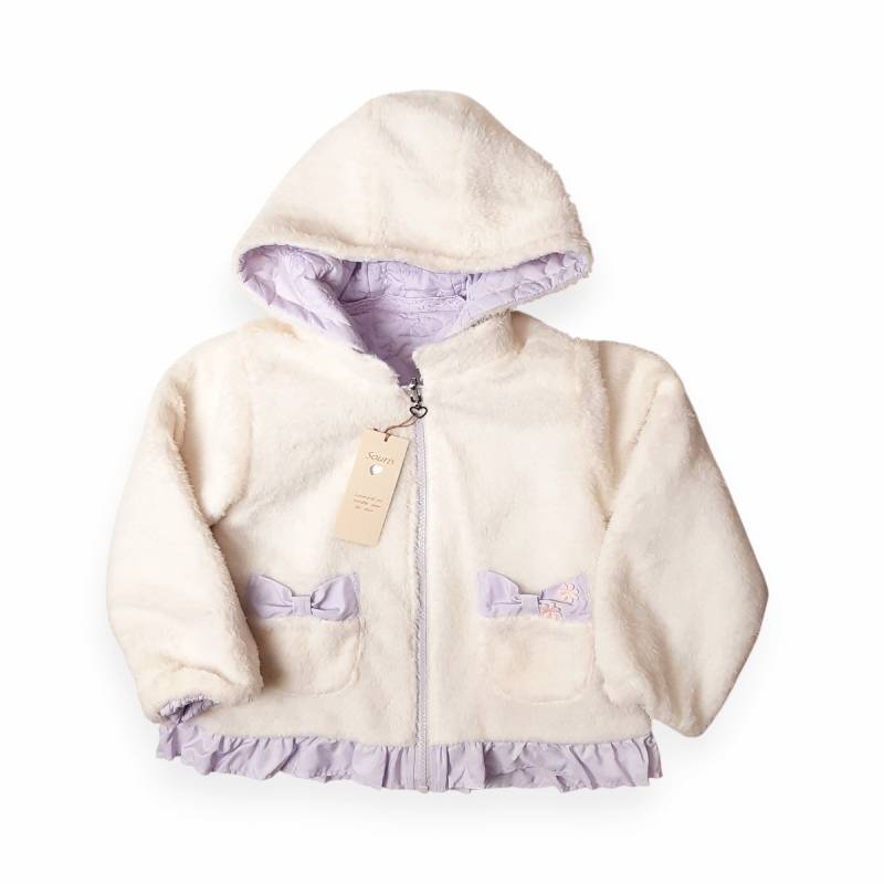 Souris スーリー 「リボンキルティング裏ボアリバーシブルショートコート」 (90-130cm)の画像