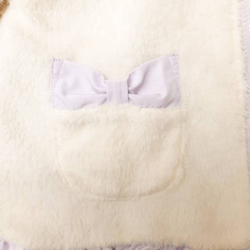 Souris スーリー 「リボンキルティング裏ボアリバーシブルショートコート」 (90-130cm)の画像