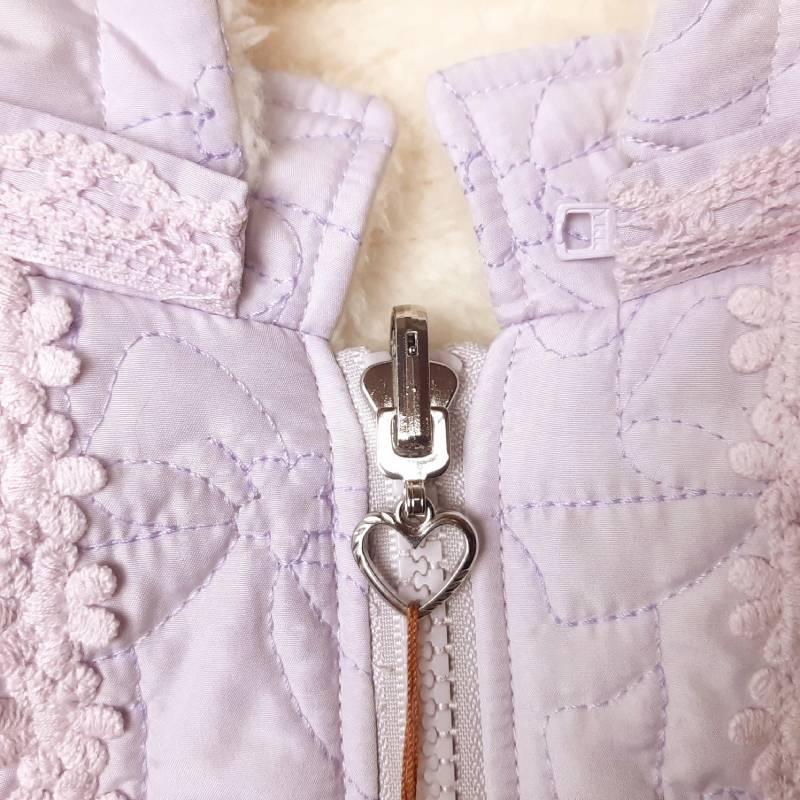 Souris スーリー 「リボンキルティング裏ボアリバーシブルショートコート」 (90-130cm)の画像