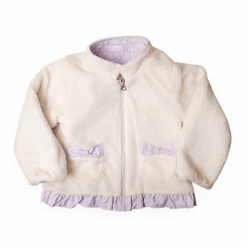 Souris スーリー 「リボンキルティング裏ボアリバーシブルショートコート」 (90-130cm)の画像