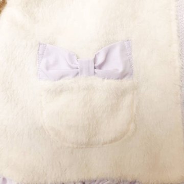 Souris スーリー 「リボンキルティング裏ボアリバーシブルショートコート」 (90-130cm)の画像