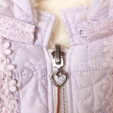 Souris スーリー 「リボンキルティング裏ボアリバーシブルショートコート」 (90-130cm)の画像