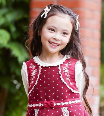 Souris(スーリー)「プチドット柄ジャンパースカート」（90-130cm）の画像