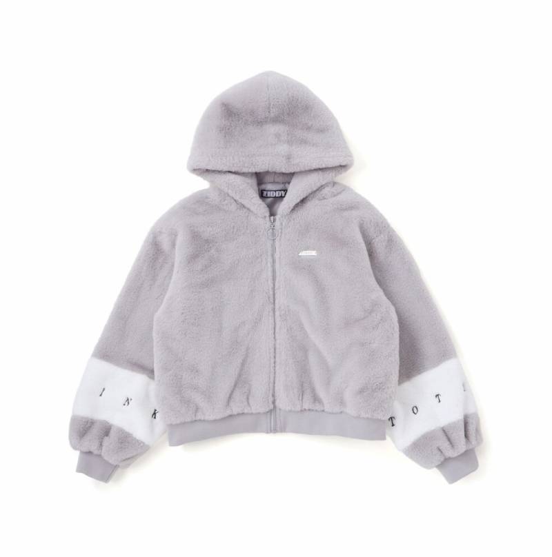 ZIDDY「フード付きショート丈ファーブルゾン」 (140-160cm)　の画像