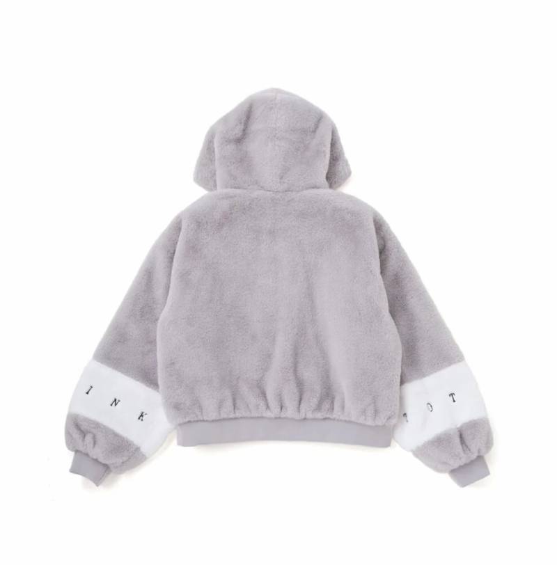 ZIDDY「フード付きショート丈ファーブルゾン」 (140-160cm)　の画像