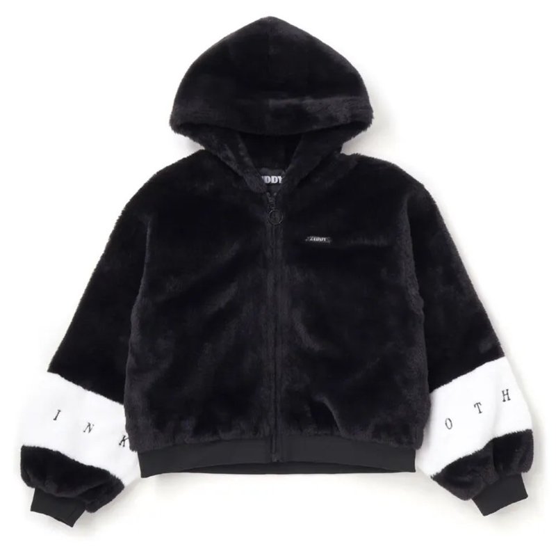 ZIDDY「フード付きショート丈ファーブルゾン」 (140-160cm)　の画像