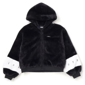 ZIDDY「フード付きショート丈ファーブルゾン」 (140-160cm)　の画像