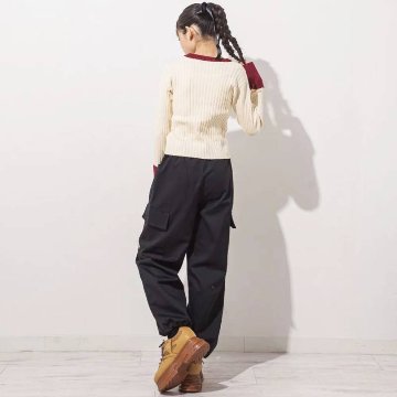 ZIDDY「ロゴ刺繍入り ツイルカーゴパンツ」 (140-160cm) 【メール便送料無料】の画像